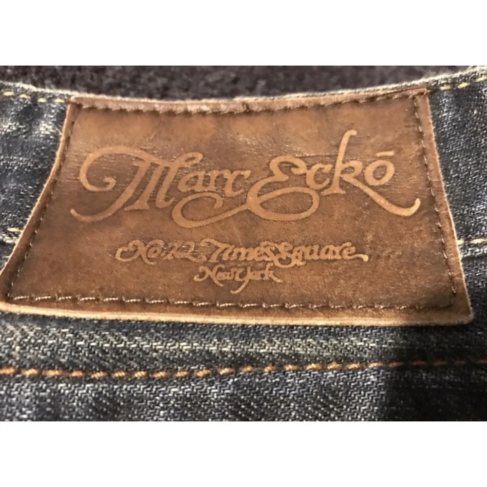 Vintage Marc Ecko Cut & Sew Regular Distressed Denim Jeans 34x32 Nyc Rlx Stadium - Picture 10 of 10